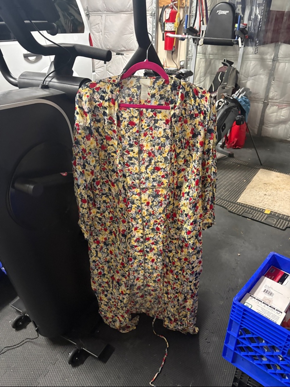 H&M Floral Yellow, Red & Blue Lightweight Robe